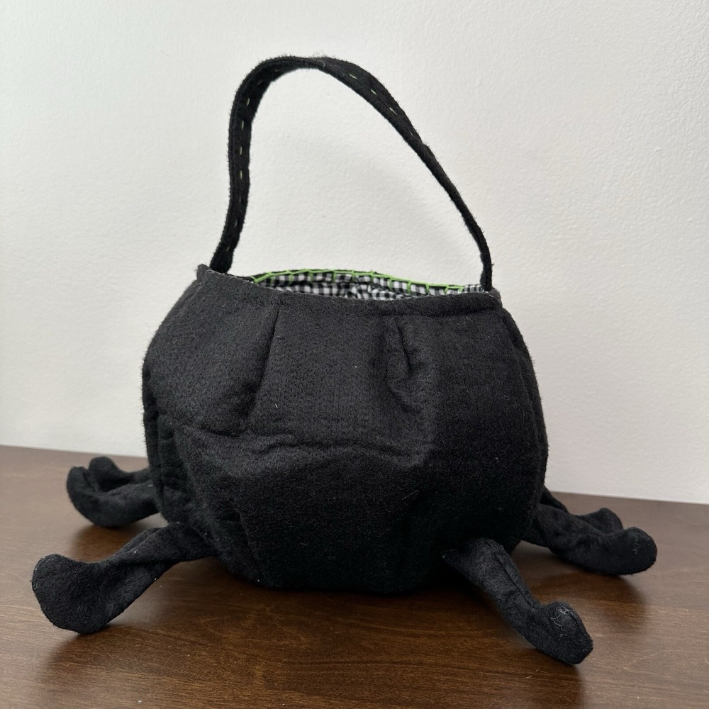 Pottery Barn Kids Spider Halloween Trick Or Treat Tote Back Candy Basket Retired - Picture 4 of 16